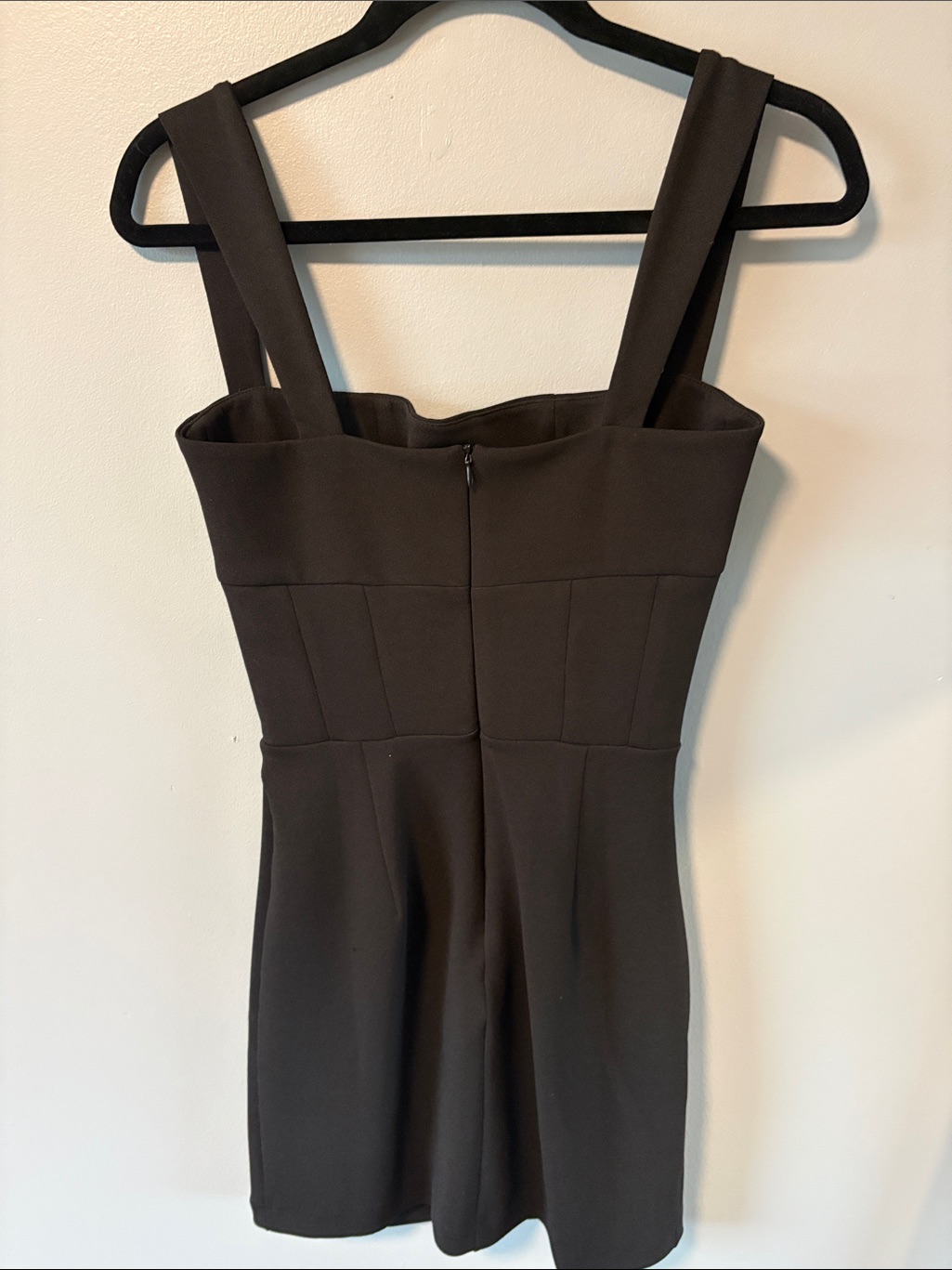 Effie Kats Black Mini Dress Structured Corset Xs Lbd Minimalist — image 5 of 6